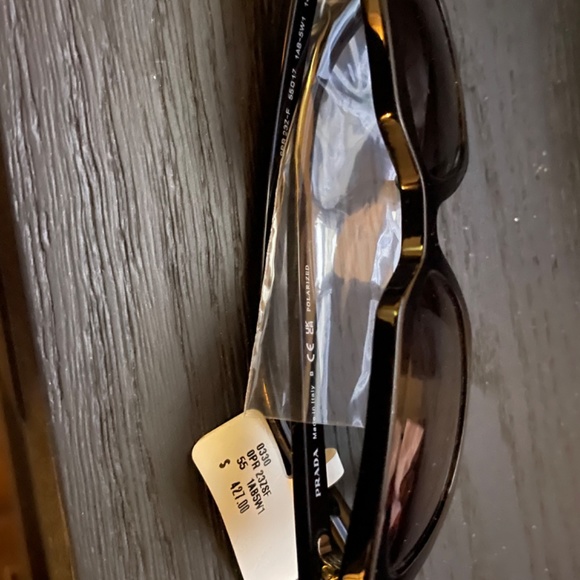 Prada Polarized Low Bridge Fit Square Sunglasses, 55mm main image 7